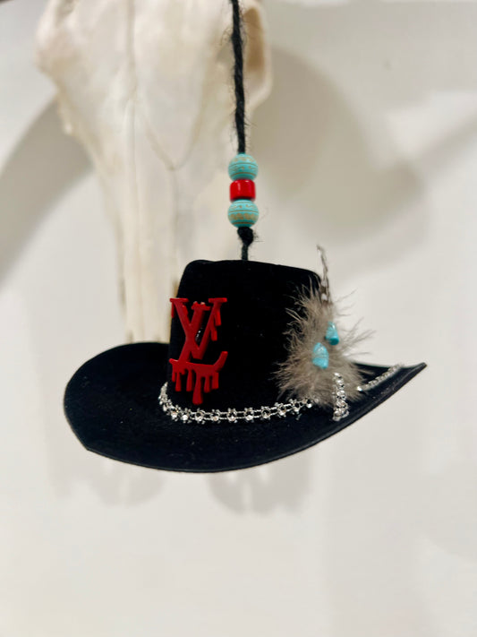 Cowboy hat car charm