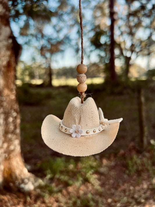 Cowboy hat car charm