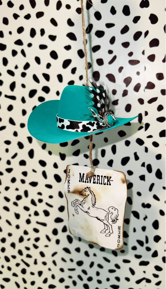 Cowboy hat car charm